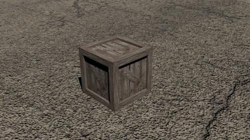 Wooden Box Low Poly preview image