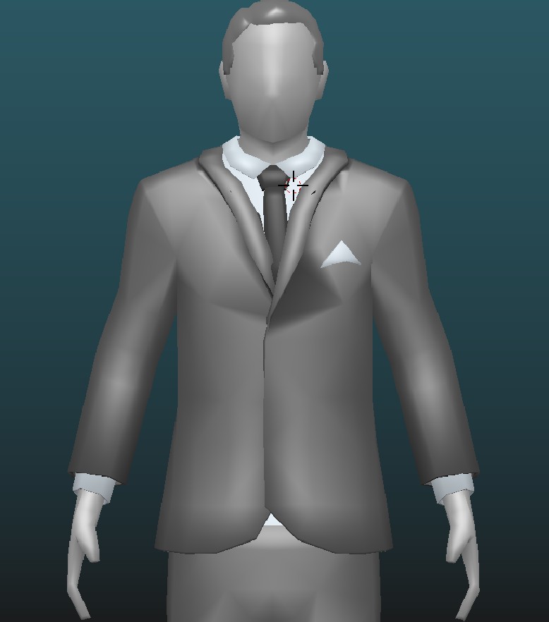 Low-poly suit and tie male character preview image 1