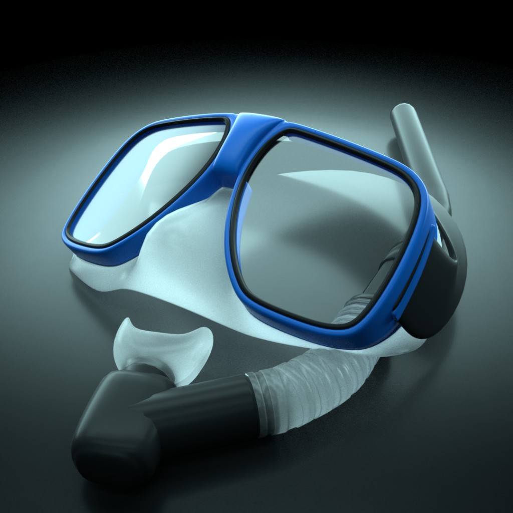 Snorkel and Scuba Mask [rigged] preview image 1