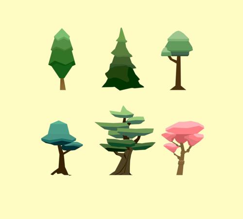 Low poly trees preview image