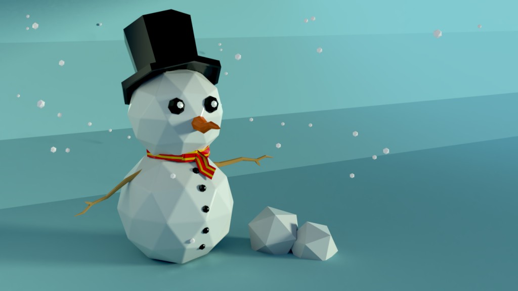 Lowpoly Snowman preview image 1