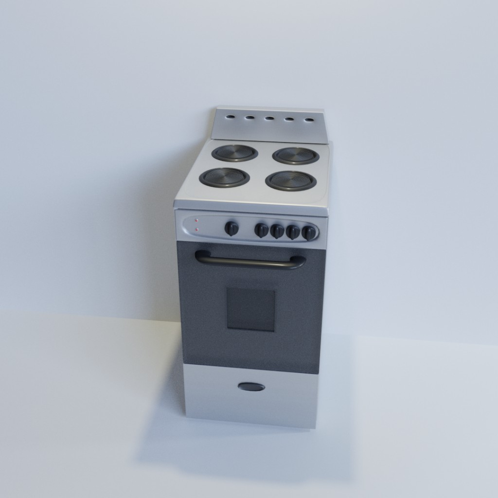 Apartment Stove - Blender 2.8 preview image 1