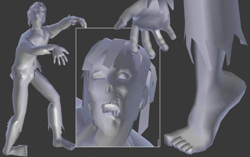 Low Poly Zombie (rigged) preview image
