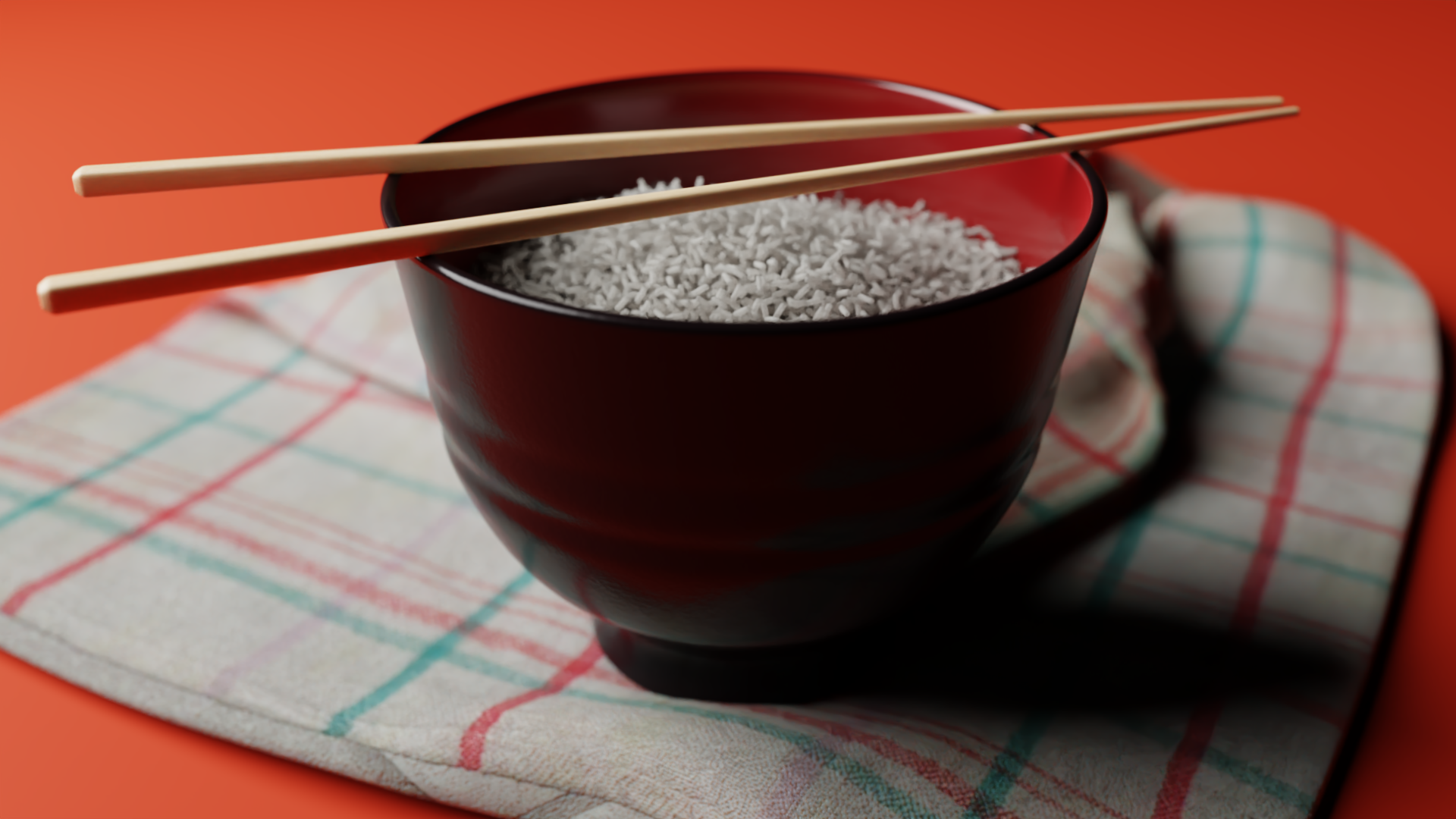 Rice bowl with chopsticks preview image 1