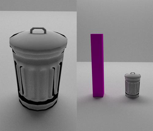 Low poly trash can (cycles) preview image
