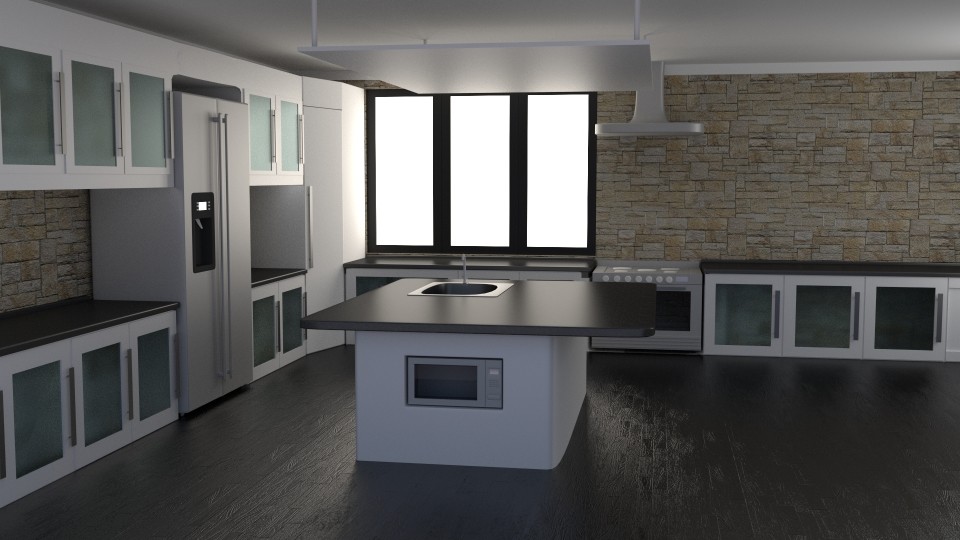 Modern Kitchen (untextured) preview image 1