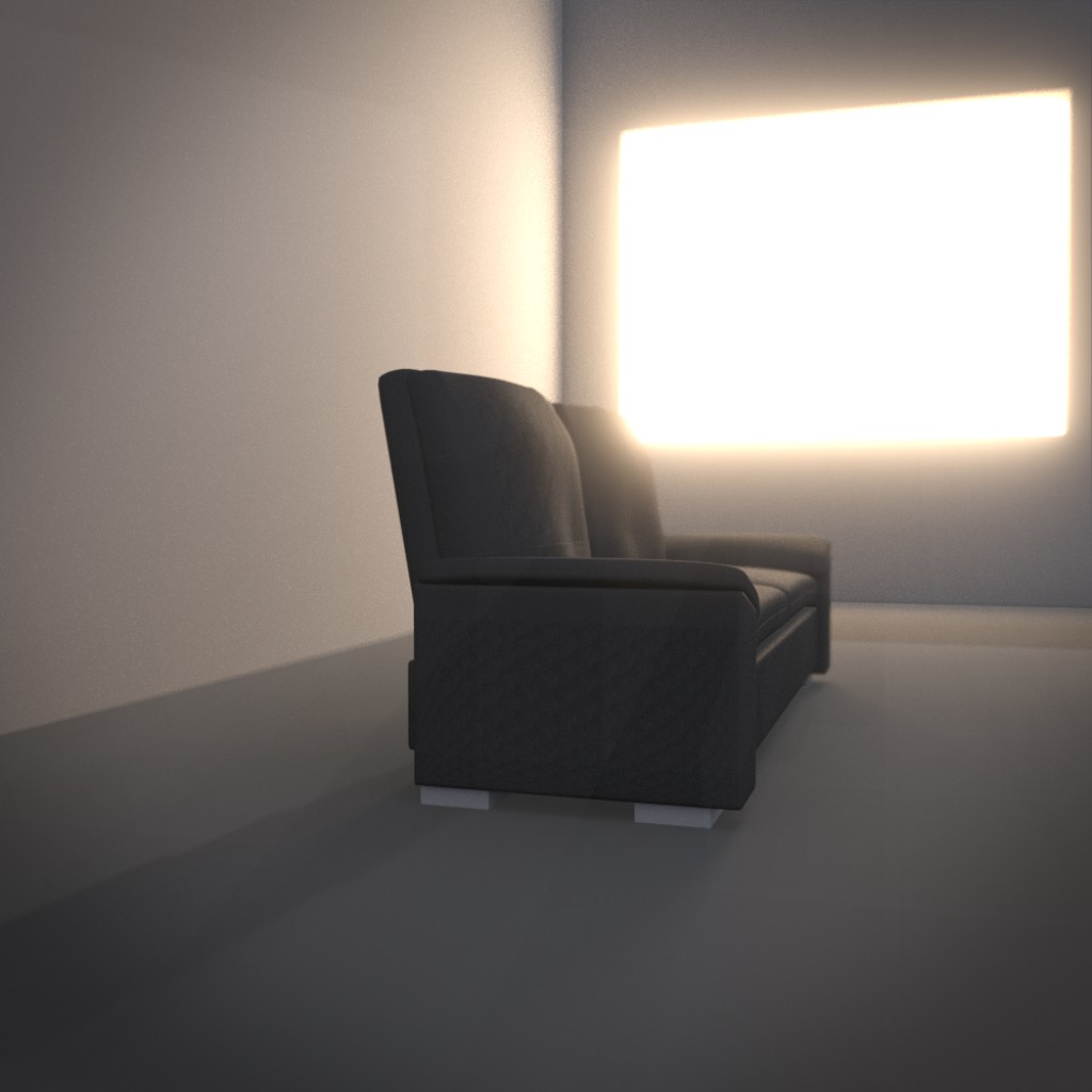 Leather Couch Model preview image 2