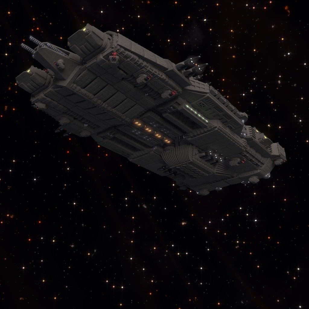 Tornado Escort Carrier made with Low-Poly Sci-Fi Library preview image 3