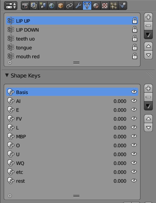"2D" mouth with shape keys phonemes preview image 2