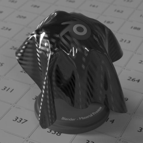 Glossy Coated Carbon Fibre Material Cycles preview image