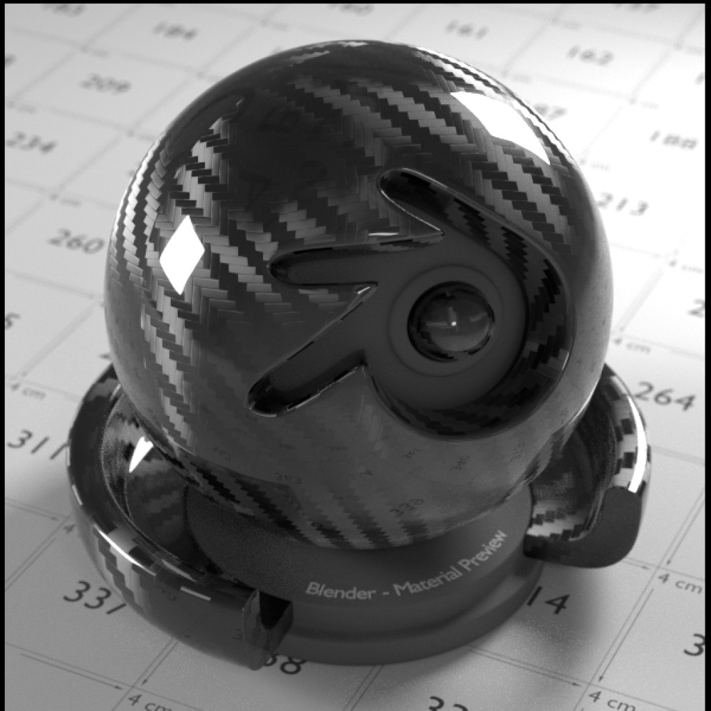 Glossy Coated Carbon Fibre Material Cycles preview image 2