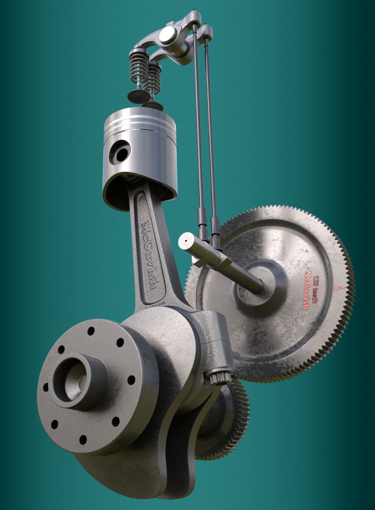 Fully rigged engine preview image 1