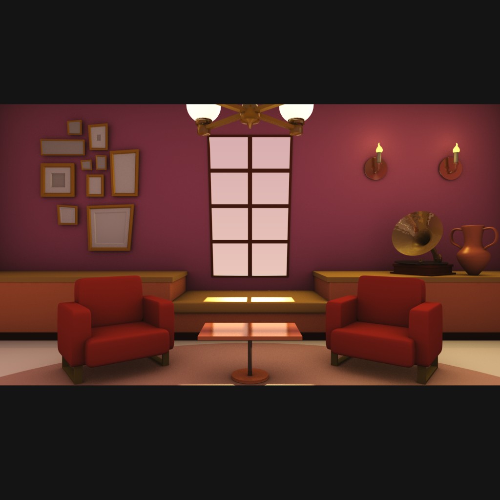 Cartoon living room preview image 1
