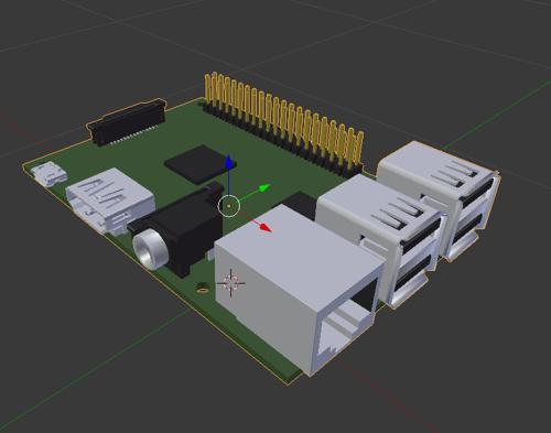 Raspberry Pi B+ mockup preview image