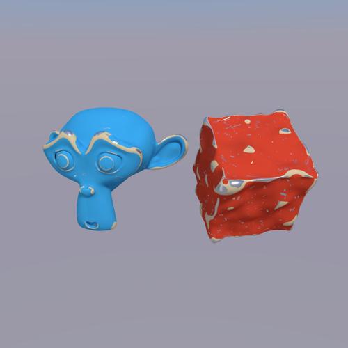 Worn paint procedural material preview image