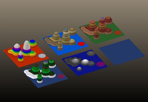 Topographical (contour lines) material for sculpting preview image