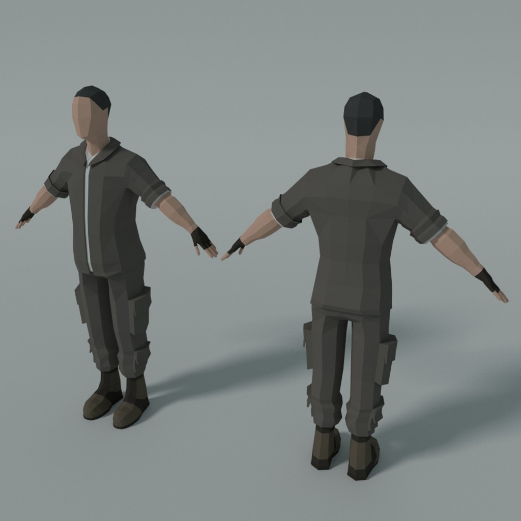 soldado low poly preview image 1