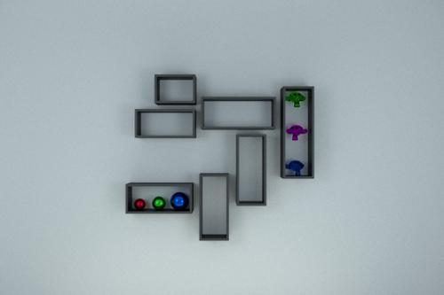 Randomly arranged shelves preview image