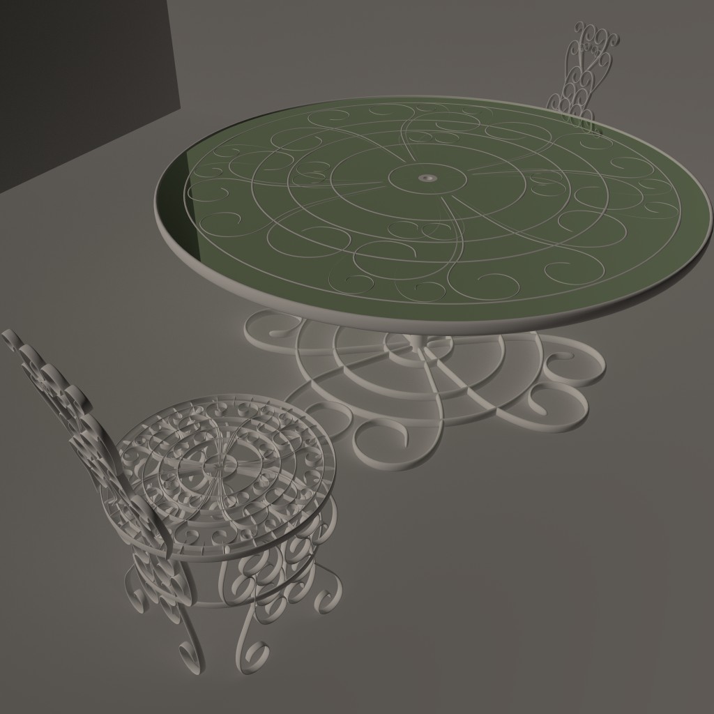 Flat iron table and chair Set preview image 7