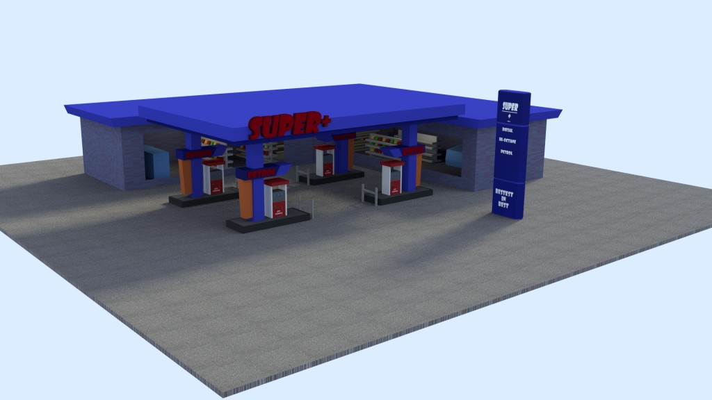 Low poly Pertrol Pump preview image 2