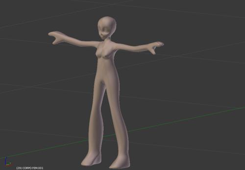 Cartoon Girl Base Body preview image
