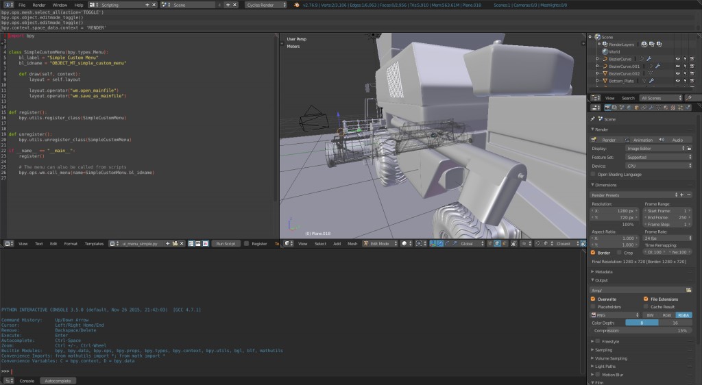 Macaw Blender theme preview image 3