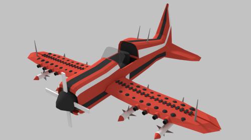 Low Poly War Plane preview image