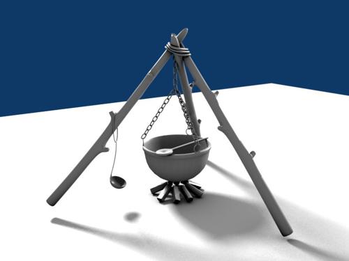 Campfire / cooking setup preview image