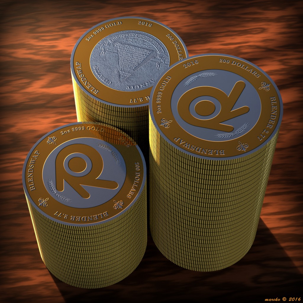Gold Silver Coin (Blendswap/Illuminati theme) preview image 3