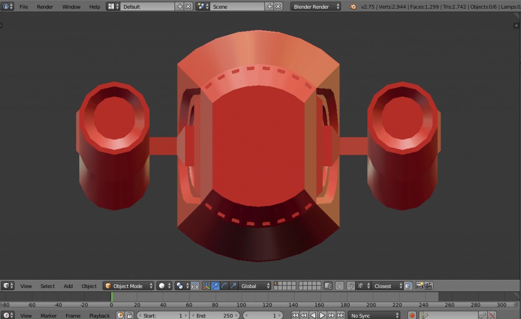 Spaceship High Poly preview image 2