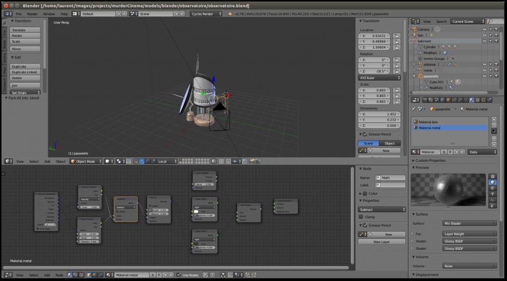 Scifi station with procedural textures. preview image 2