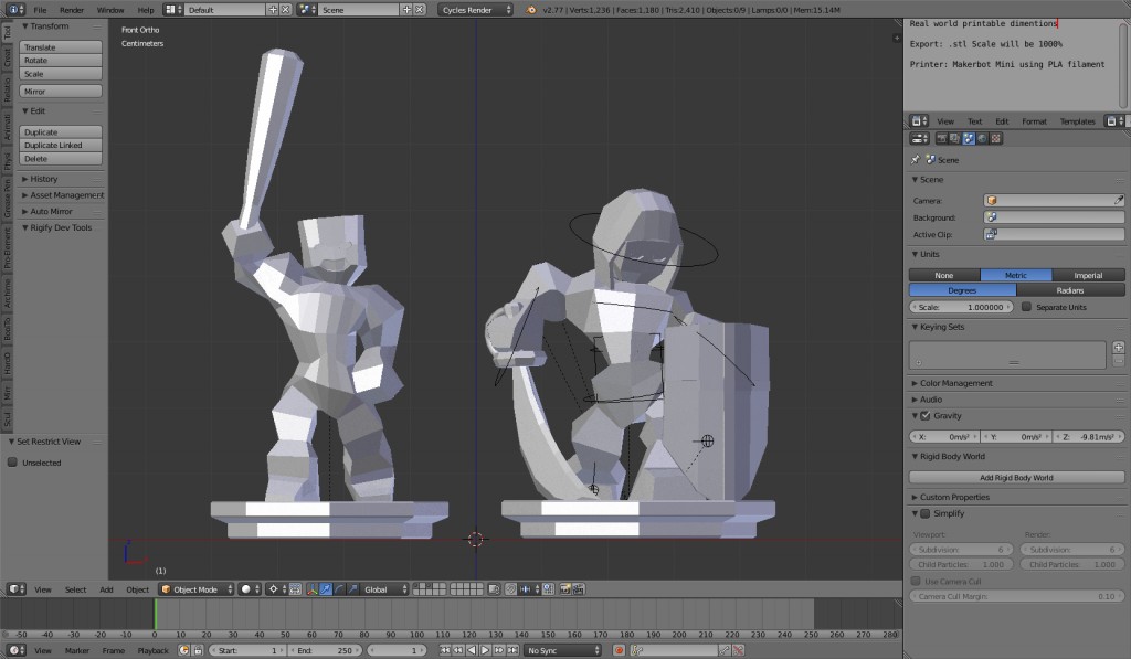 LowPoly Printable Characters preview image 3