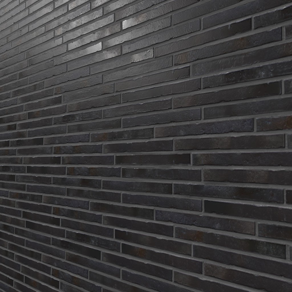 Tileable Long Dark Brick Wall Texture preview image 3