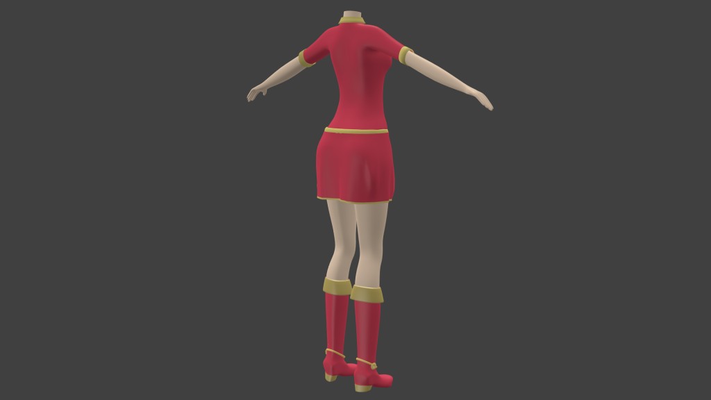 basic anime female model preview image 4