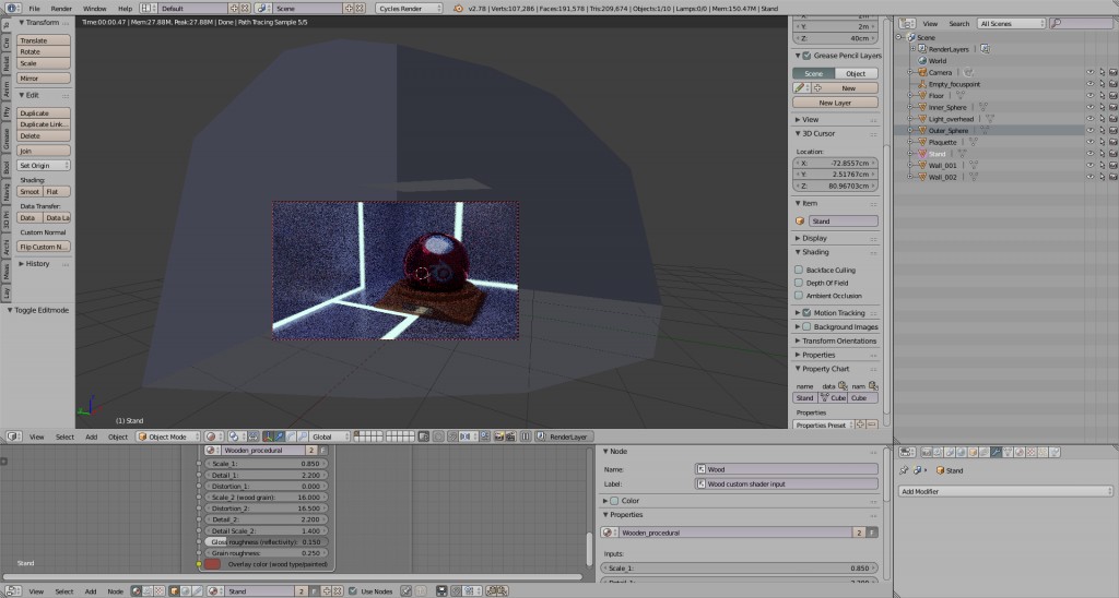 Shader testing environment and procedural wood texture preview image 2