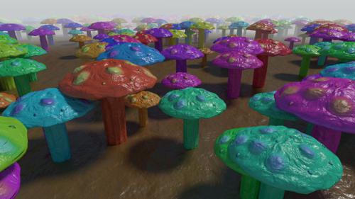 Coloured Mushrooms preview image