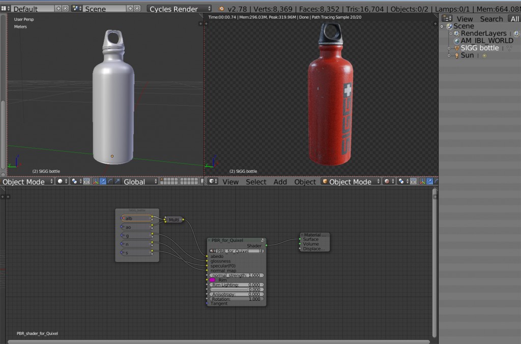 Cycles PBR shader for Quixel  (Spec/Gloss Workflow) preview image 4