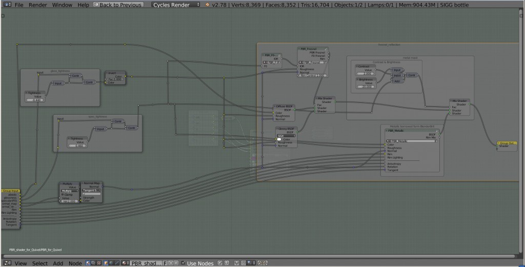 Cycles PBR shader for Quixel  (Spec/Gloss Workflow) preview image 5