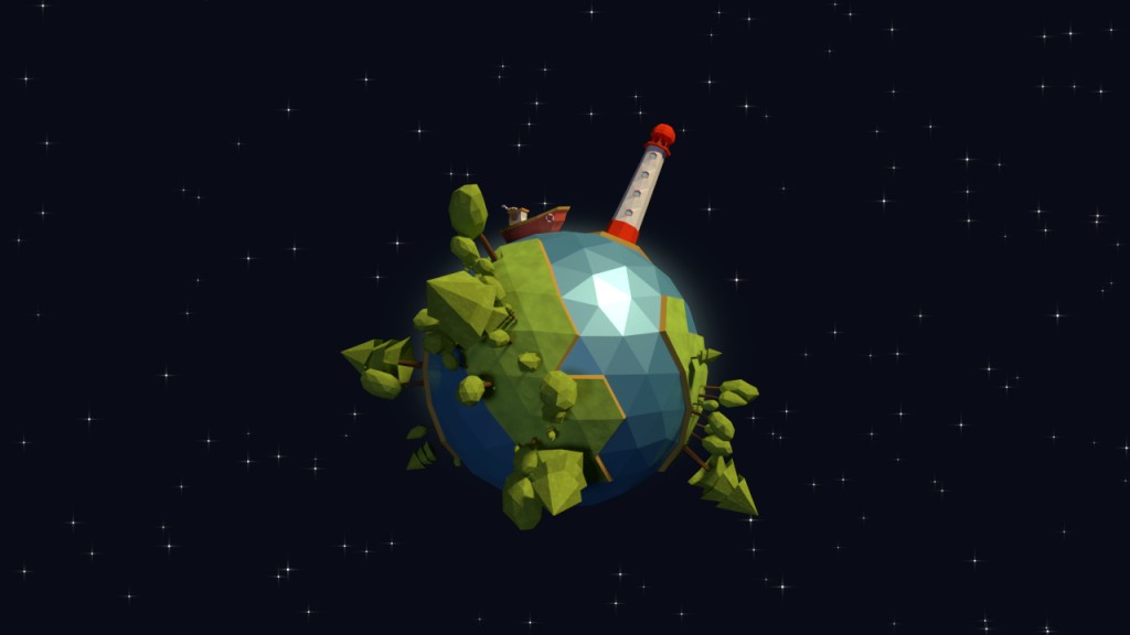Blend Swap | Low Poly Planet Animation