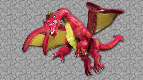 LittleGuyCgi Dragon model and rig preview image