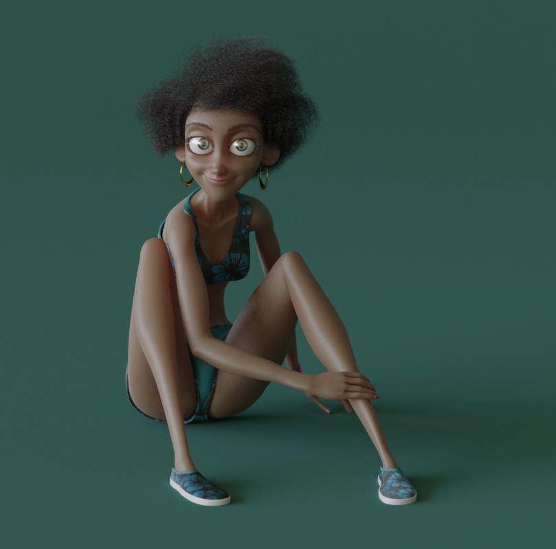 Veronica Latina Girl Character (not rigged yet) preview image 1