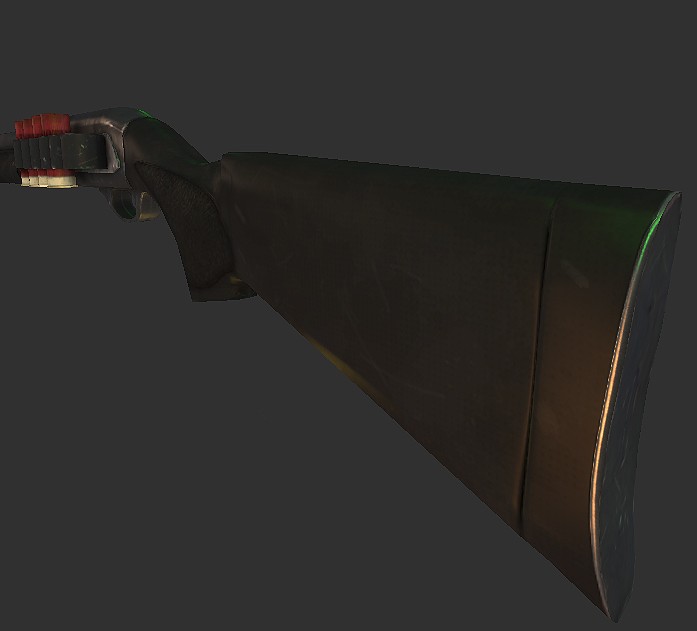 low poly remington shotgun preview image 4