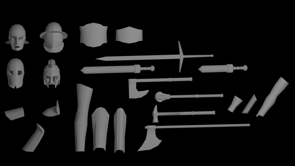 Low Poly Gladiator Rigged preview image 2