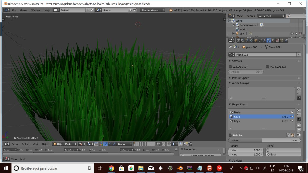 Simple grass textured and animated for games preview image 1