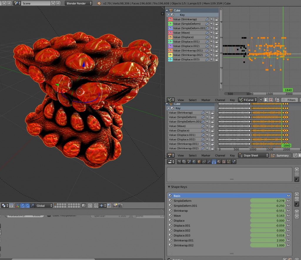 Mutating Cube (Shape Key Animation) preview image 2