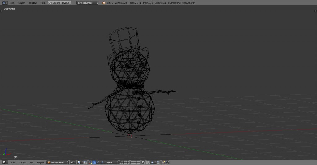 Lowpoly Snowman preview image 4