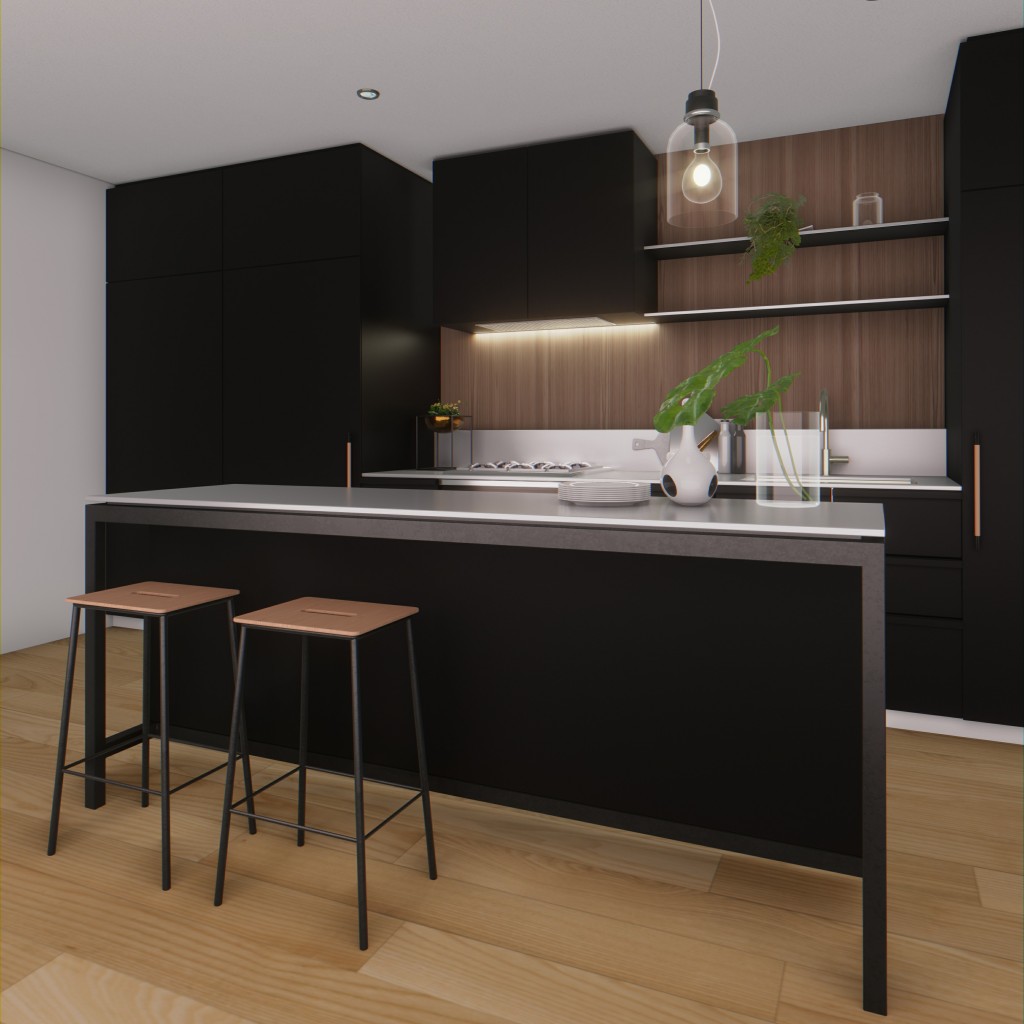 kitchen in  Blender 2.8 eevee preview image 2