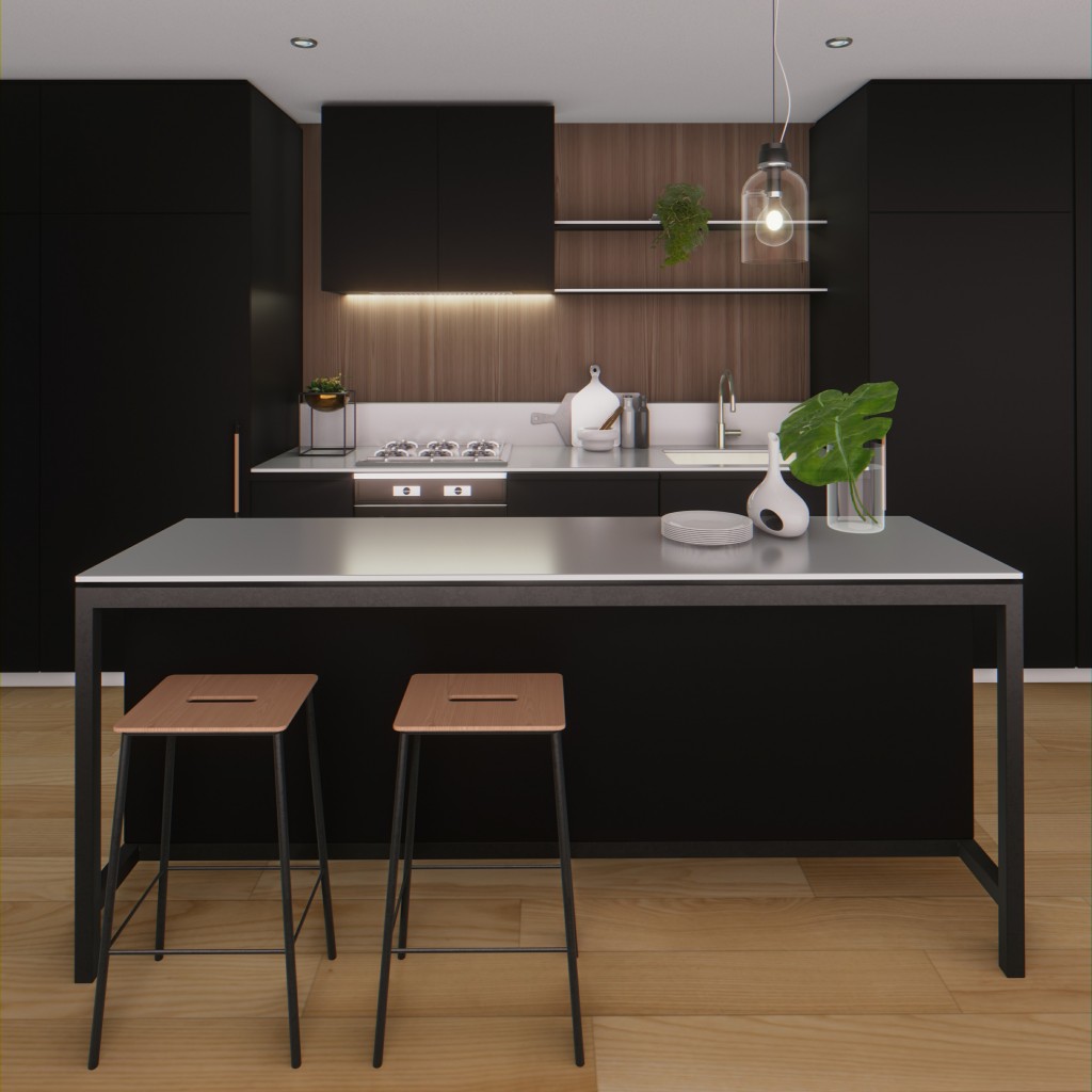 kitchen in  Blender 2.8 eevee preview image 3