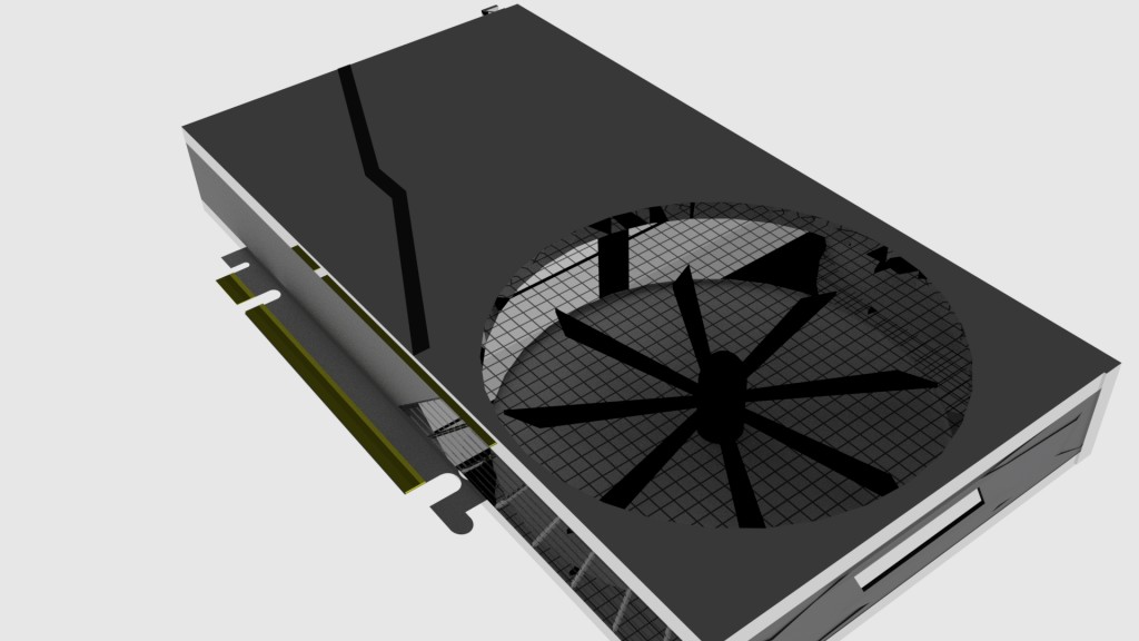 Gpu (Graphics Card) blender 3d  model preview image 3