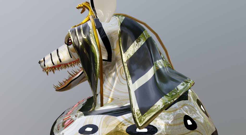 Anubis head (white) preview image 2